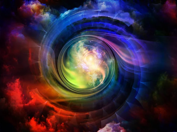Farben Bewegungsreihen Künstlerischer Hintergrund Aus Fraktalen Spiralelementen Und Texturen Für — Stockfoto