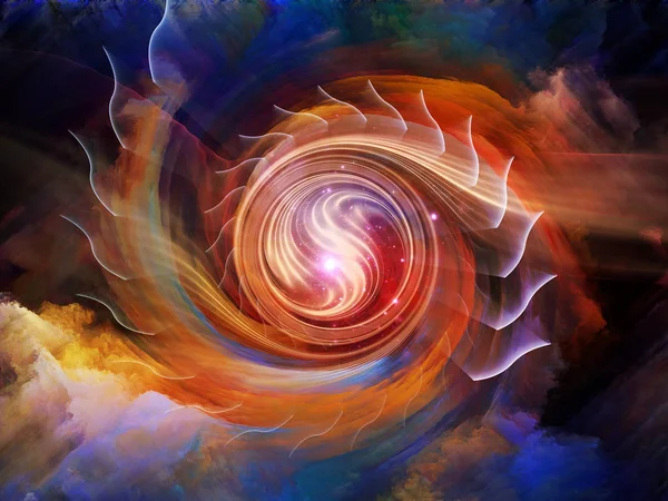 Farben Bewegungsreihen Hintergrundgestaltung Fraktaler Spiralelemente Und Strukturen Unterstützende Kompositionen Für — Stockfoto