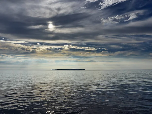 Island Clouds Croatia Adriatic Sea — Stock Photo, Image