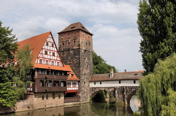 Weinstadel Wasserturm Nuremberg — Stock Fotó