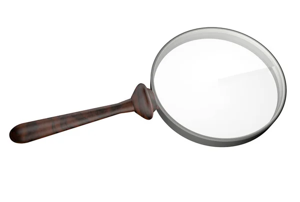 Hand Lens White Background Render — Stock Photo, Image