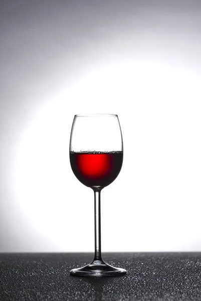 Occhiali Vino Contro Luce — Foto Stock