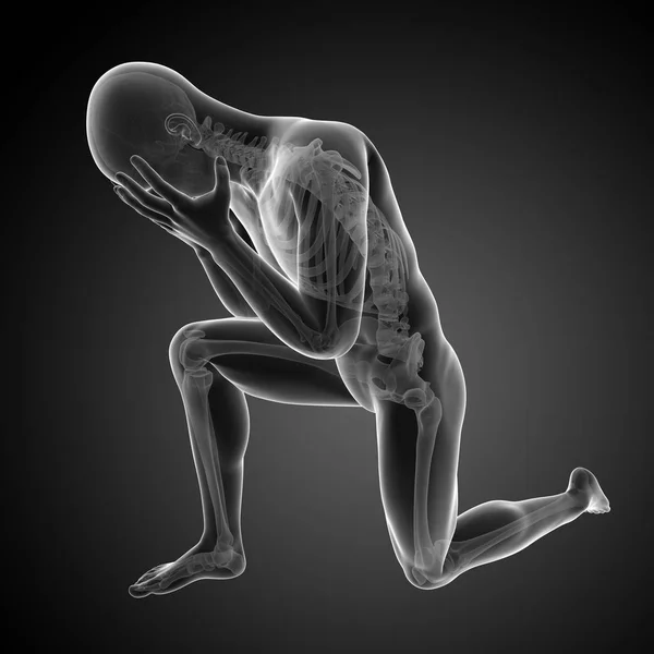 Ilustración Depresión Anatomía Visible —  Fotos de Stock