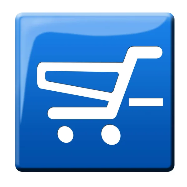 Cart Button Shopping Cart Button Illustration — Stock Photo, Image