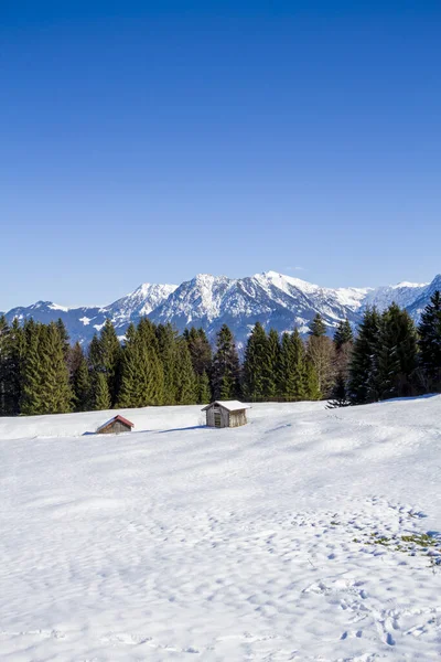 Breitachklamm Γερμανία Bayern Τοπίο Χειμώνας Χειμερινό Τοπίο Χιόνι Άλπεις — Φωτογραφία Αρχείου