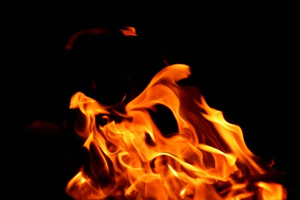 Вогонь Полум Фонова Рамка Чорному Фоні — стокове фото
