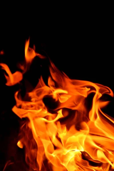 Vuur Vlam Achtergrond Pater Frame Zwarte Achtergrond — Stockfoto