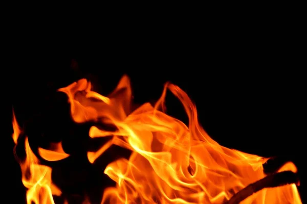 Fire Flame Background Pater Frame Black Background — Stock Photo, Image
