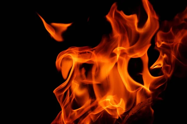 불꽃을 벽난로 프레임 — 스톡 사진