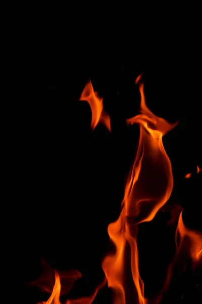 Feuer Flamme Hintergrund Pater Rahmen Auf Schwarzem Hintergrund — Stockfoto