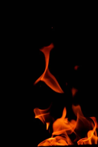 Fire Flame Background Pater Frame Black Background — Stock Photo, Image