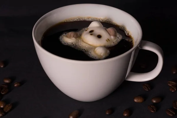 Köstlichen Frisch Zubereiteten Kaffee Nahsicht — Stockfoto