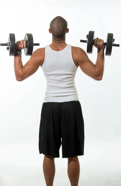 Physically Fit Hispanic Man Working Out — Stock Photo, Image
