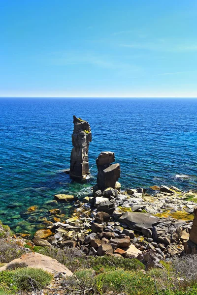 Colonne Klippan San Pietro Island Sardinien Italien — Stockfoto
