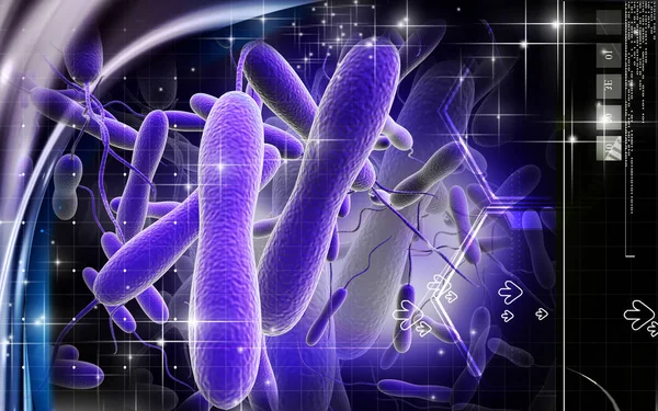 Цифровая Иллюстрация Бактерий Холеры Цветном Фоне — стоковое фото