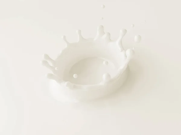 Återgiven Illustration Ett Mjölkstänk — Stockfoto