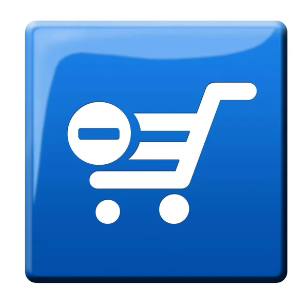 Cart Button Shopping Basket Illustration — Stock Photo, Image