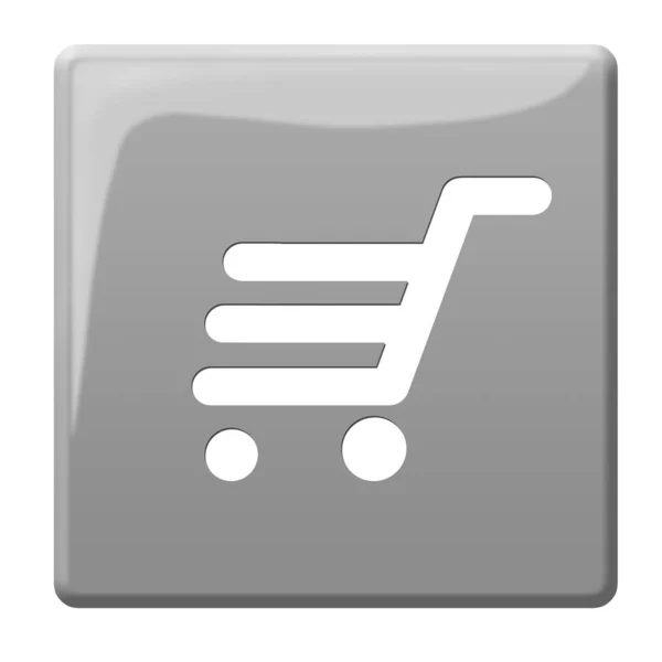 Cart Button Shopping Basket Illustration — Stock Photo, Image