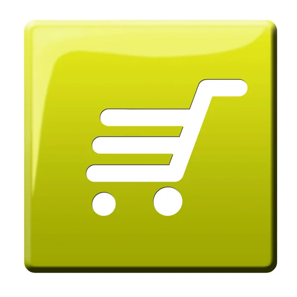 Cart Button Shopping Basket Illustration — Stock Photo, Image