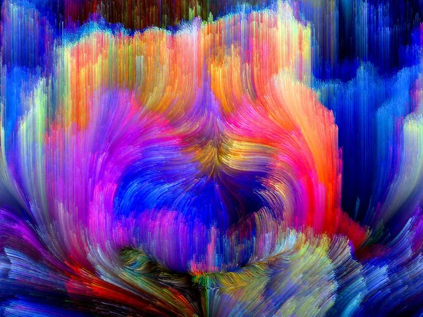 Colores Serie Bloom Abstracción Artística Compuesta Por Texturas Fractales Color — Foto de Stock