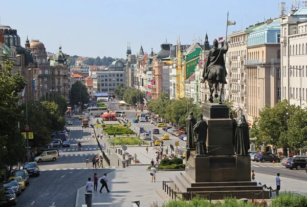 Wenceslasplein Praag — Stockfoto