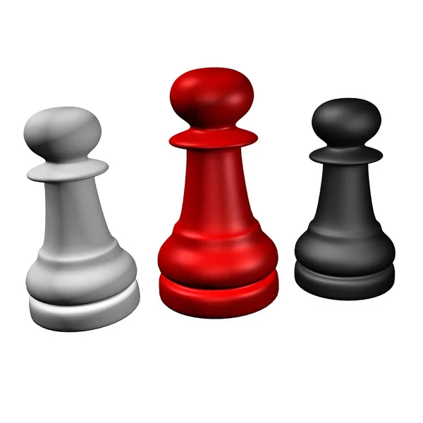 Фігури Знаменитих Ігрових Шахів — стокове фото