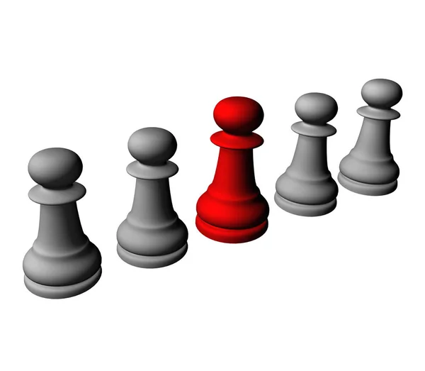 Figuren Aus Dem Berühmten Schachspiel — Stockfoto