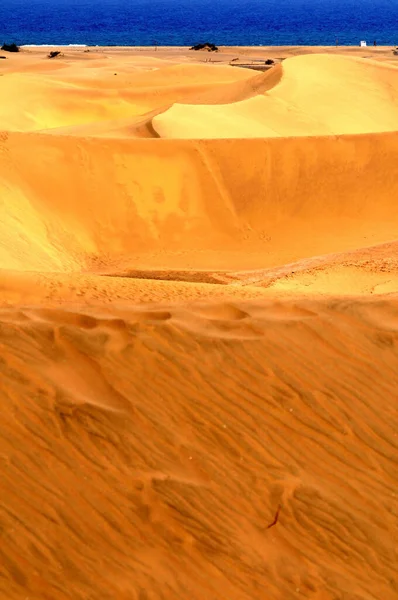 Poušť Oranžovým Pískem Ostrově Gran Canaria Španělsku — Stock fotografie