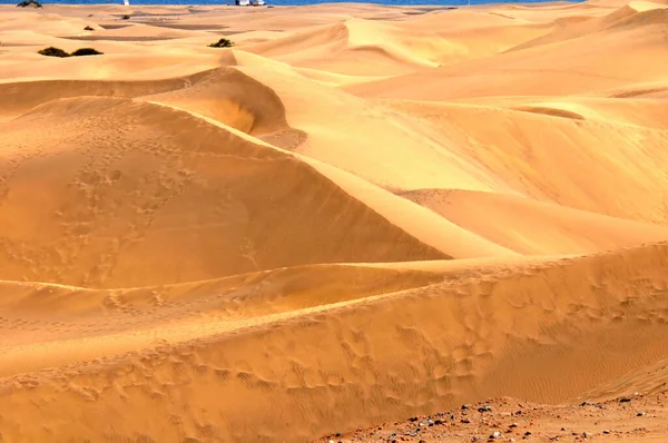 Een Oranje Zandwoestijn Het Eiland Gran Canaria Spanje — Stockfoto