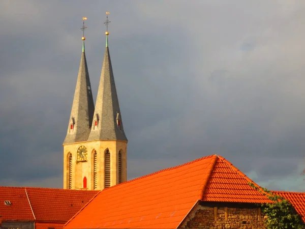 Kerktorens Flonheim — Stockfoto