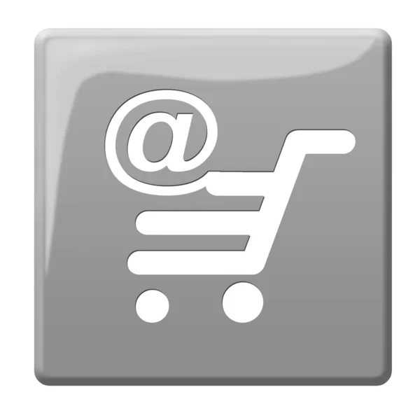 Cart Button Shopping Basket Illustration — Stock Photo, Image