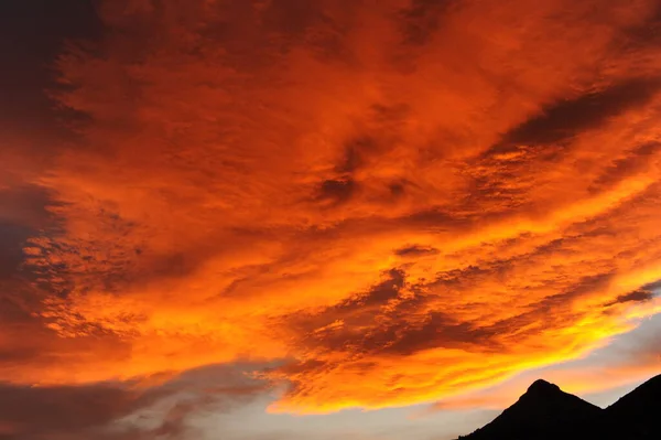 Вид Закат Неба — стоковое фото
