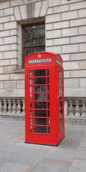 Londra Geleneksel Kırmızı Telefon Kulübesi — Stok fotoğraf