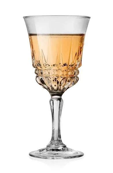 Bicchiere Vino Bianco Isolato Sfondo Bianco — Foto Stock