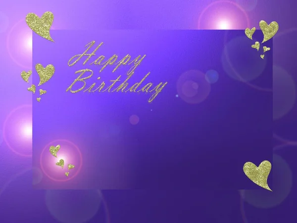 Written Letters Text Color Happy Birthday Card — стоковое фото