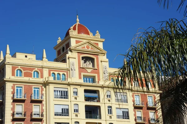 Historia Urbana Malaga España Fachada —  Fotos de Stock