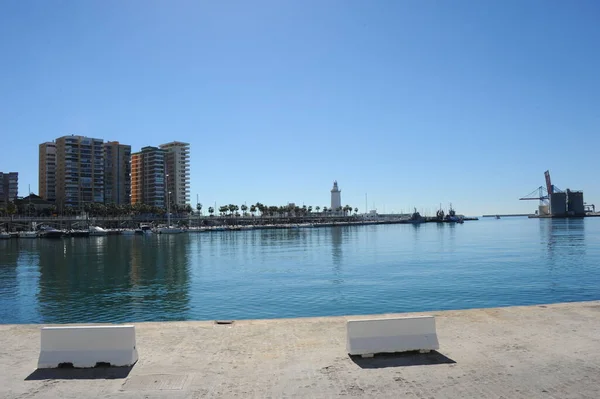 Malaga Spanje Haven Middellandse Zee — Stockfoto