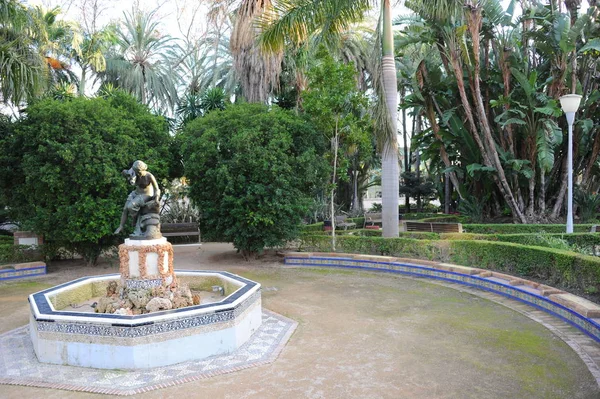 Stadtpark Malaga Spanien Palman — Stockfoto