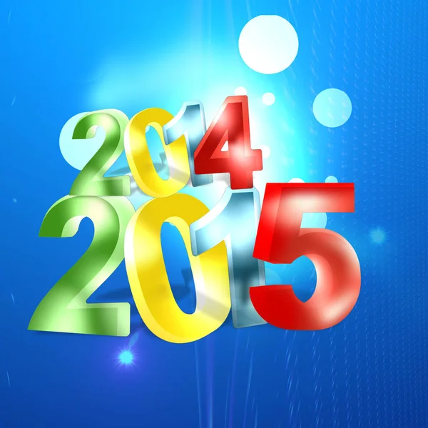 2015 2014 Backgorund Azzurro — Foto Stock