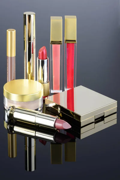 Set Cosmetics Beauty Products White Background — Stock Photo, Image