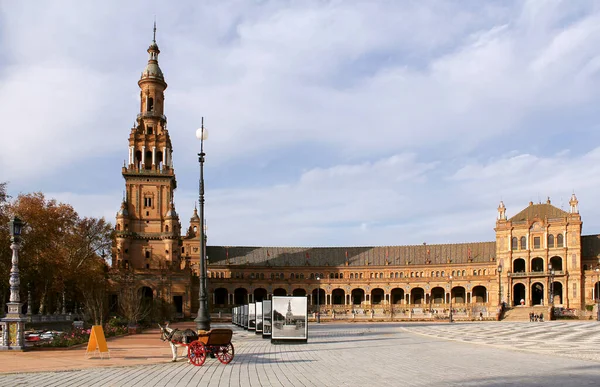 Famosa Plaza España Sevilla España Monumento Ciudad Vieja — Foto de Stock