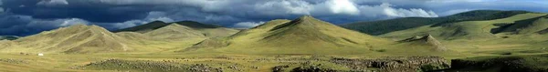 Estação Chuvosa Estepe Mongólia — Fotografia de Stock