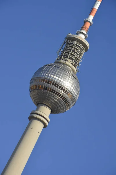 Πύργος Τηλεόρασης Στο Alexanderplatz Στο Berlin Mitte — Φωτογραφία Αρχείου