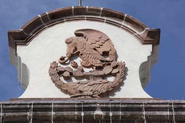 Mexikanisches Wappen Stein Gemeißelt — Stockfoto