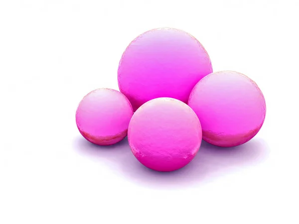 白のピンクのボール — ストック写真