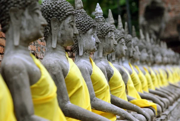 Wat Yai Chai Chrám Chrámu Město Ayutthaya Severně Bangkoku Thajsku — Stock fotografie