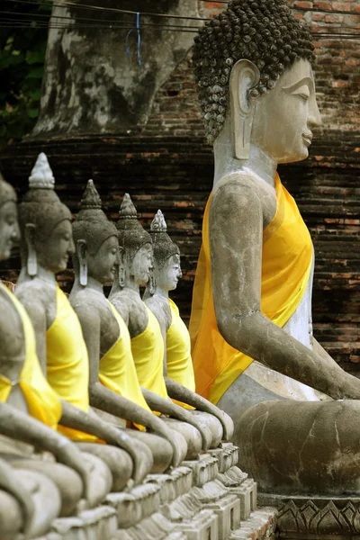 Bangkok Kuzeyinde Ayutthaya Tapınağındaki Wat Yai Chai Tapınağı — Stok fotoğraf