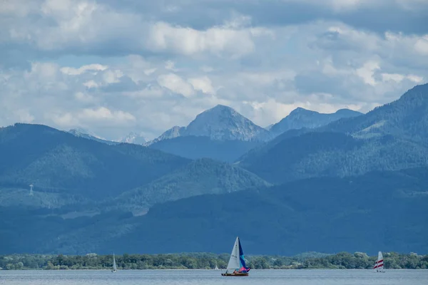 Chiemsee Panorama Chiemgau Bayern Γερμανία — Φωτογραφία Αρχείου