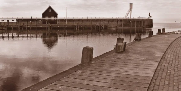 Λιμάνι Στο Hindeloopen Ijsselmeer — Φωτογραφία Αρχείου