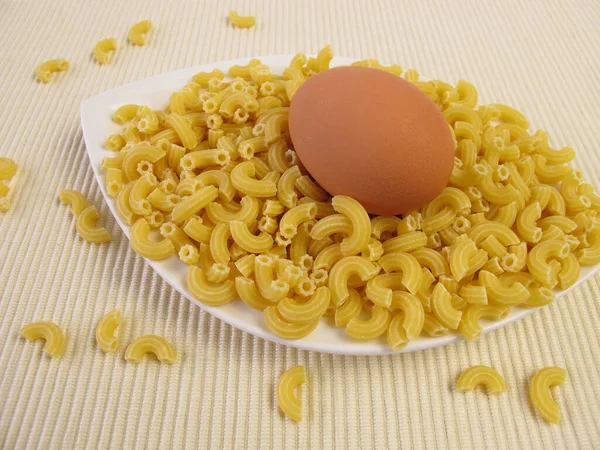 Egg Noodles Egg — Stock Photo, Image